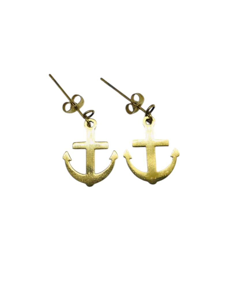 Aros ancla dorados