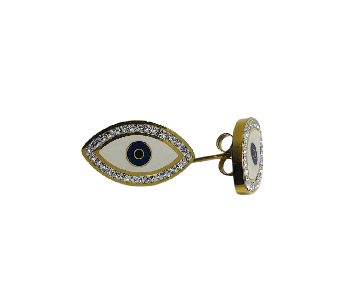 Aros ojo turco con circonitas