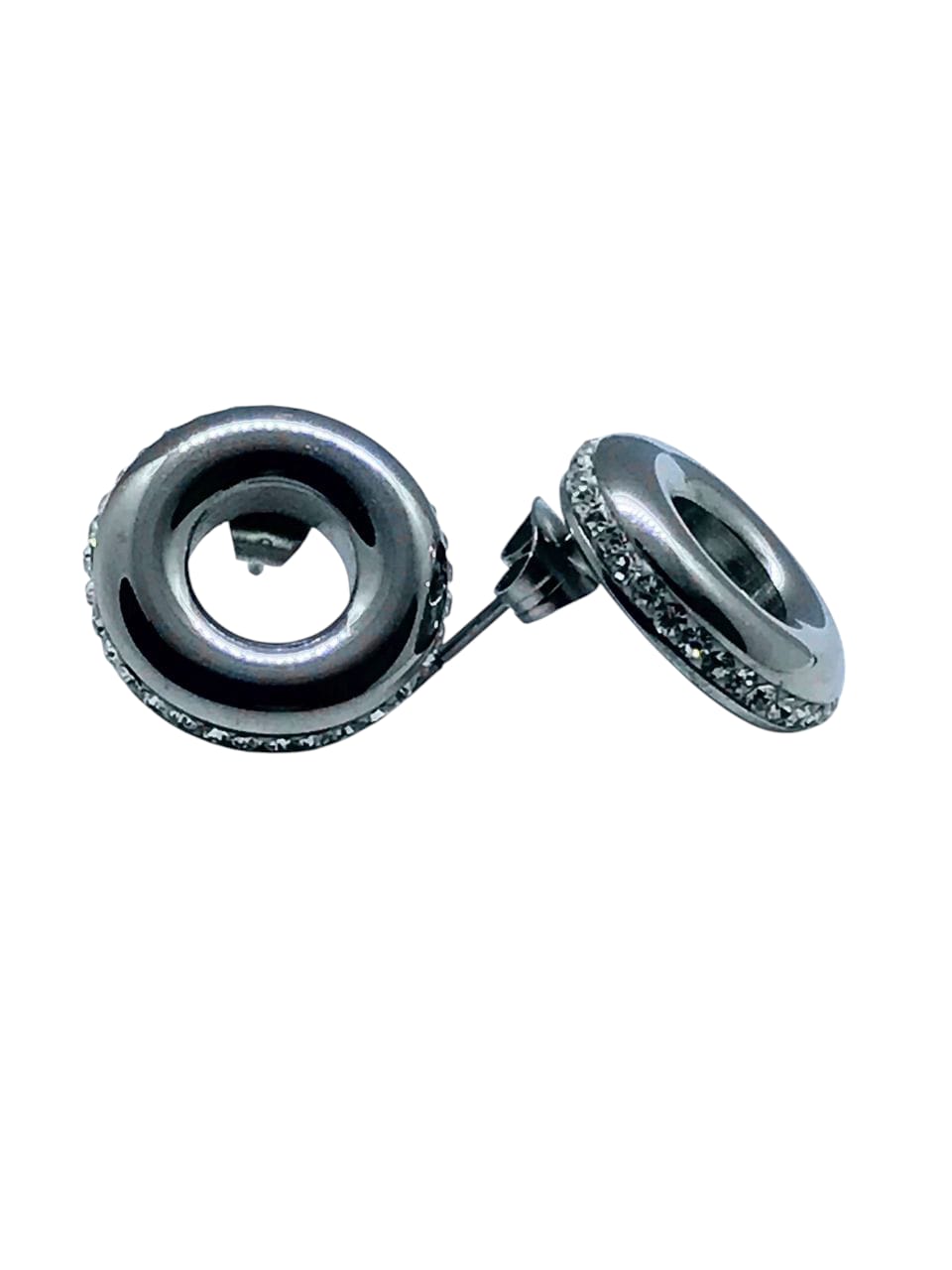 Aros con bordes en riel de circonitas